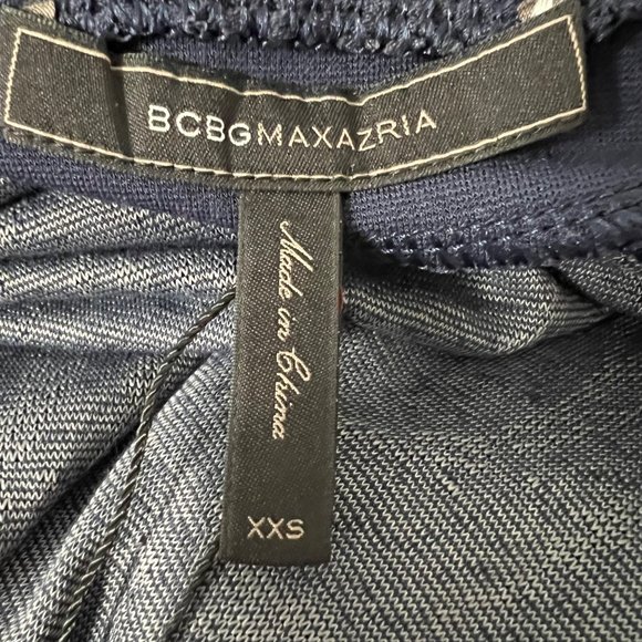 BCBGMaxAzria Dayln Womens Sleeveless Mini Dress Navy Blue Lace Mesh size XXS - Picture 8 of 13